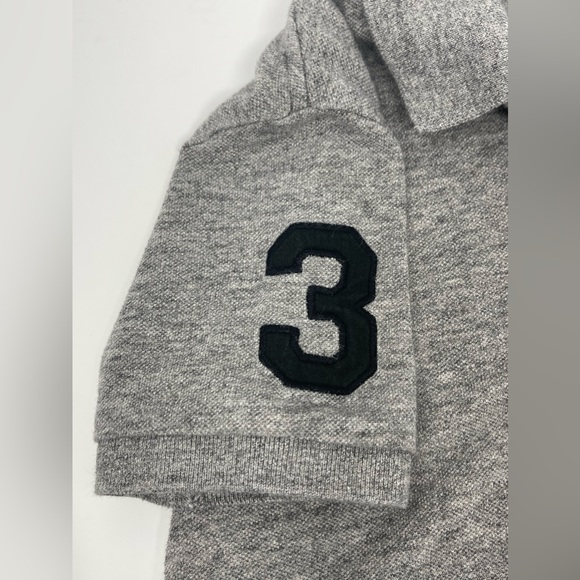 POLO RALPH LAUREN: Gray Polo Shirt with Large Pony Logo, Size 7 - Picture 5 of 6